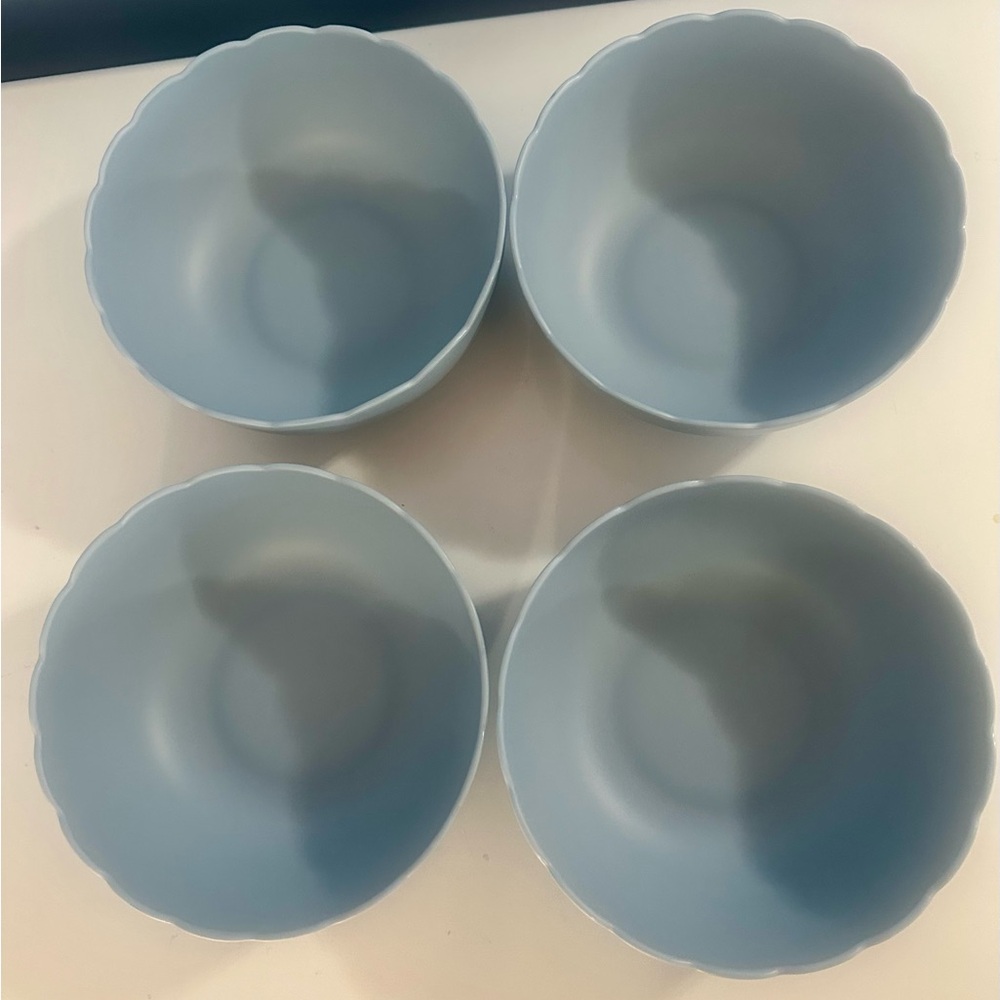 Set of Four Blue Bowls